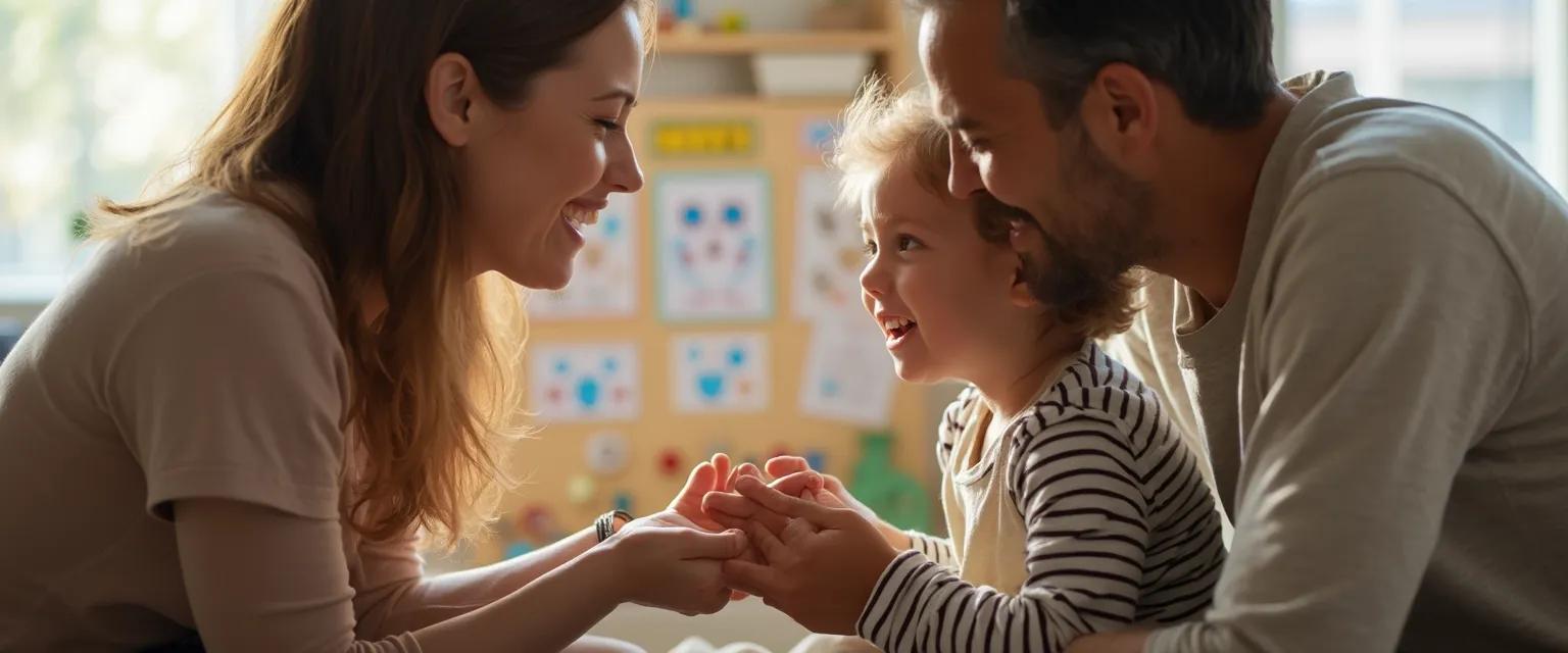 Parent and child practicing self-awareness and self-discipline through emotional check-in conversation