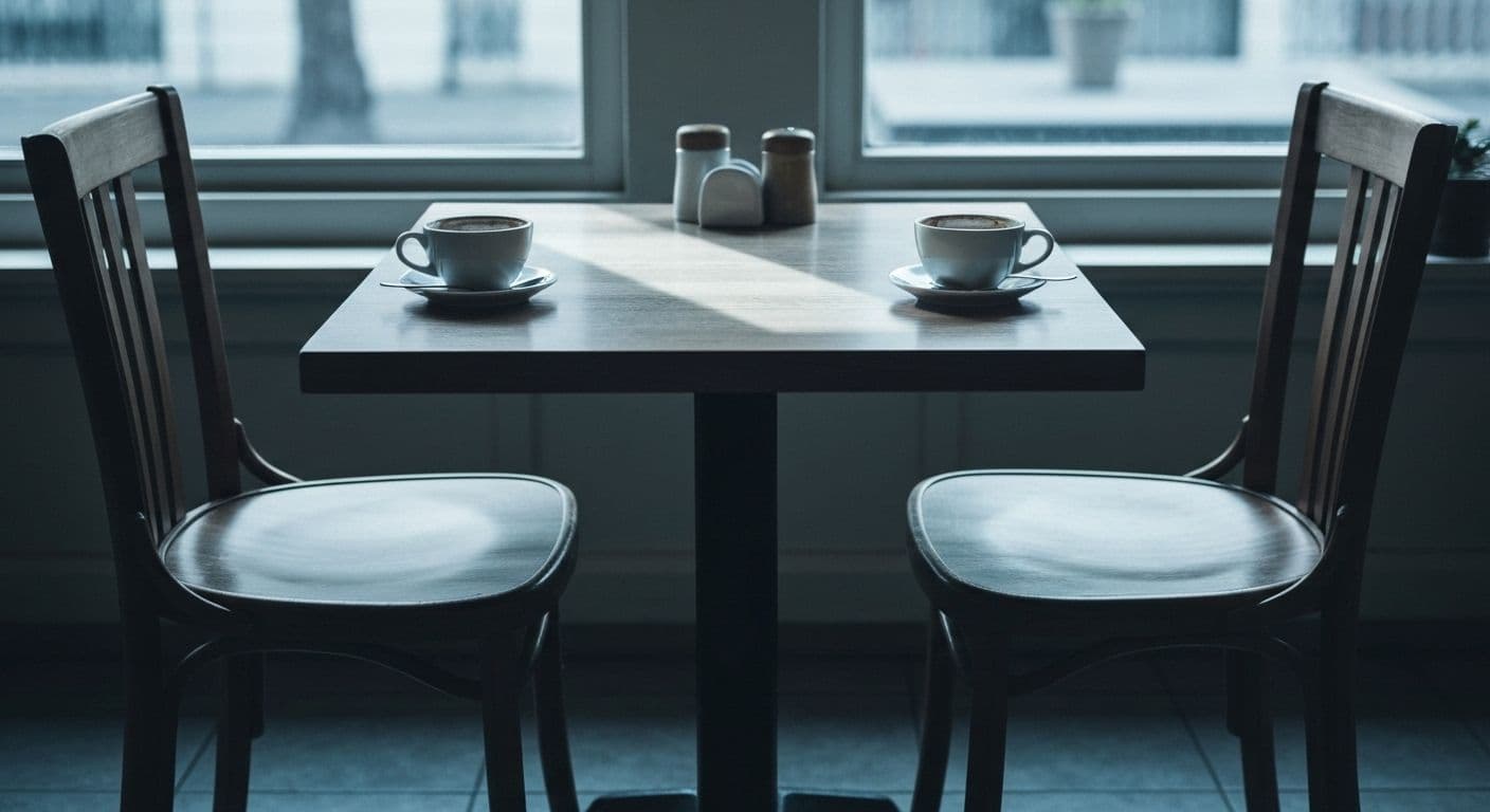 Person experiencing the grief of losing a friendship while looking at old photos of happy moments with former friend