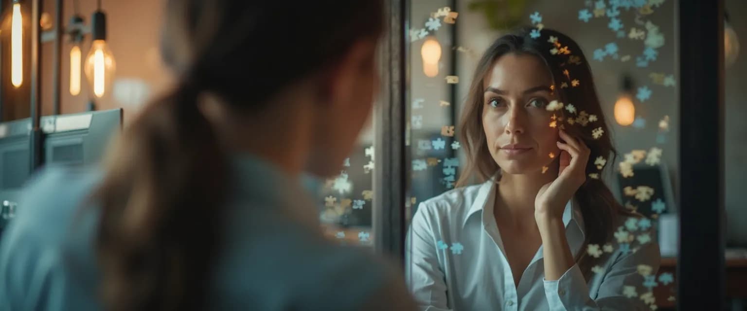 Professional reflecting on their need for self-awareness in a workplace setting