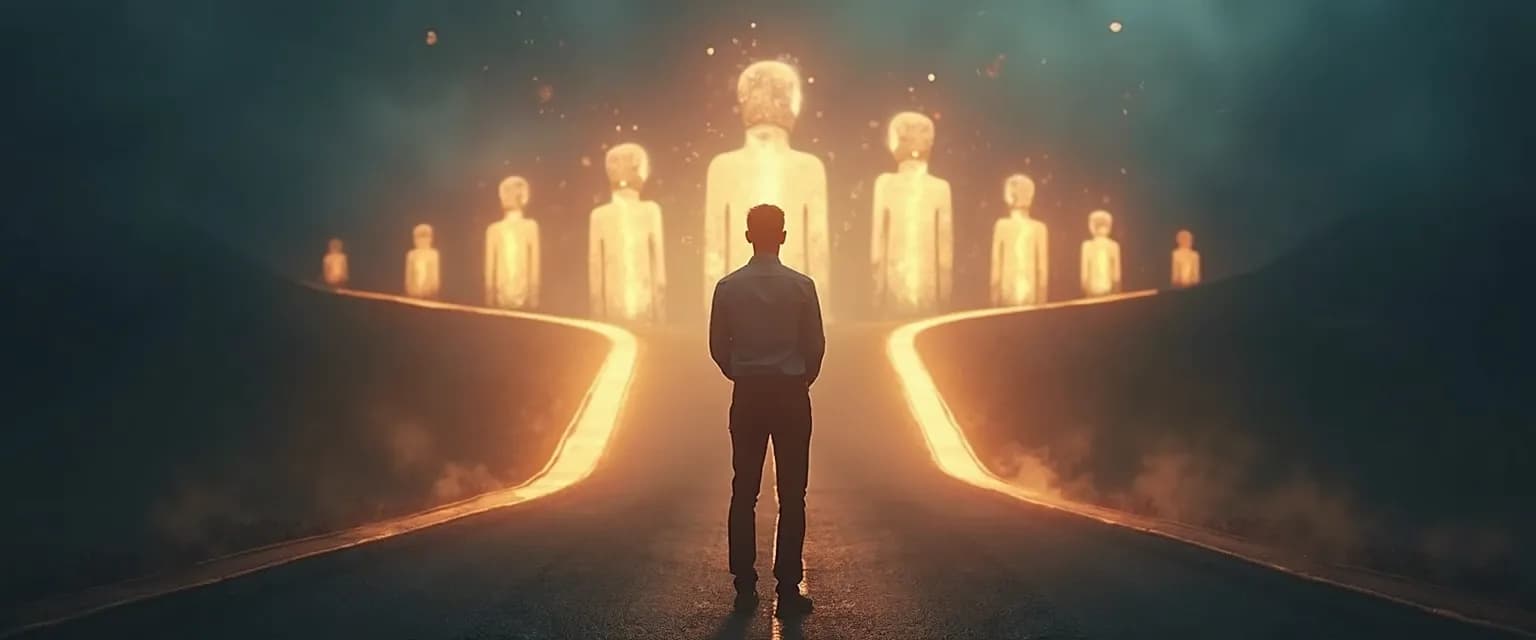 Person overcoming procrastination during career exploration with decision-making tools