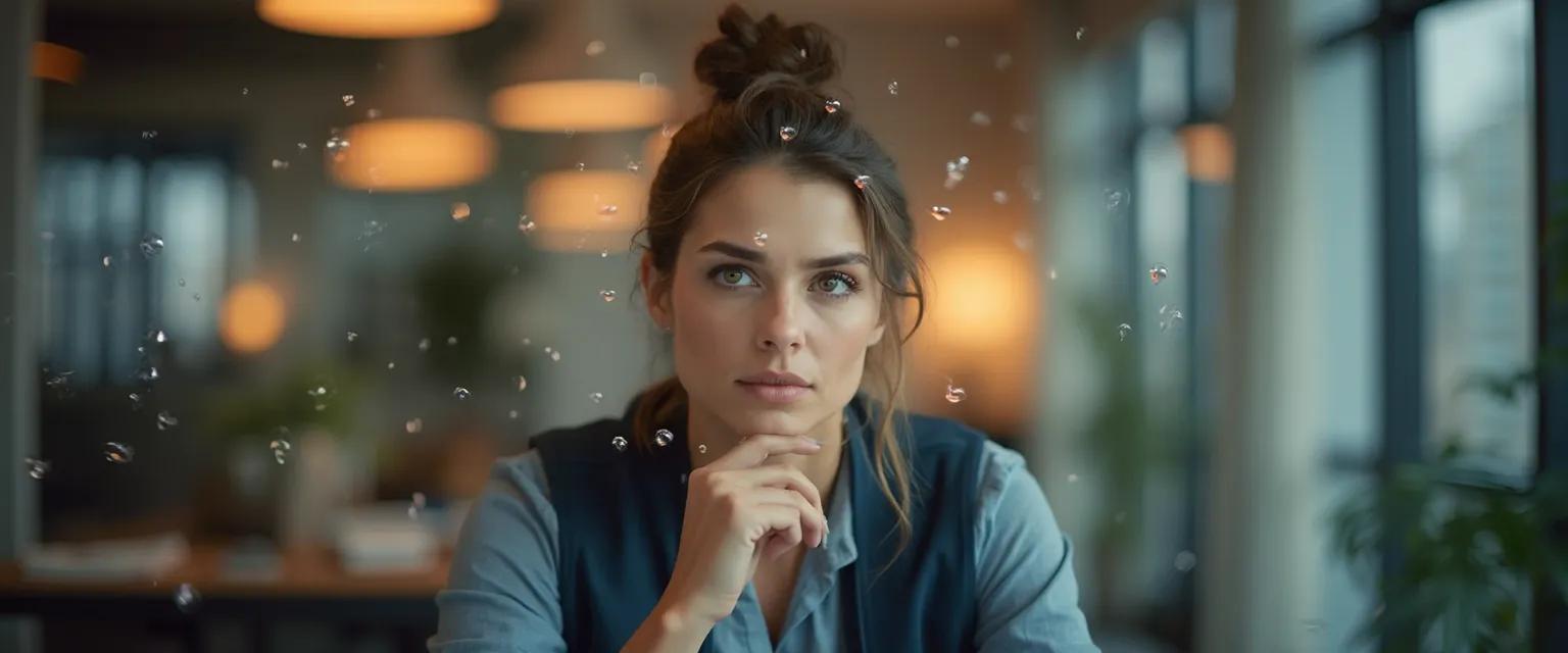 Professional developing EI self-awareness skills in workplace setting