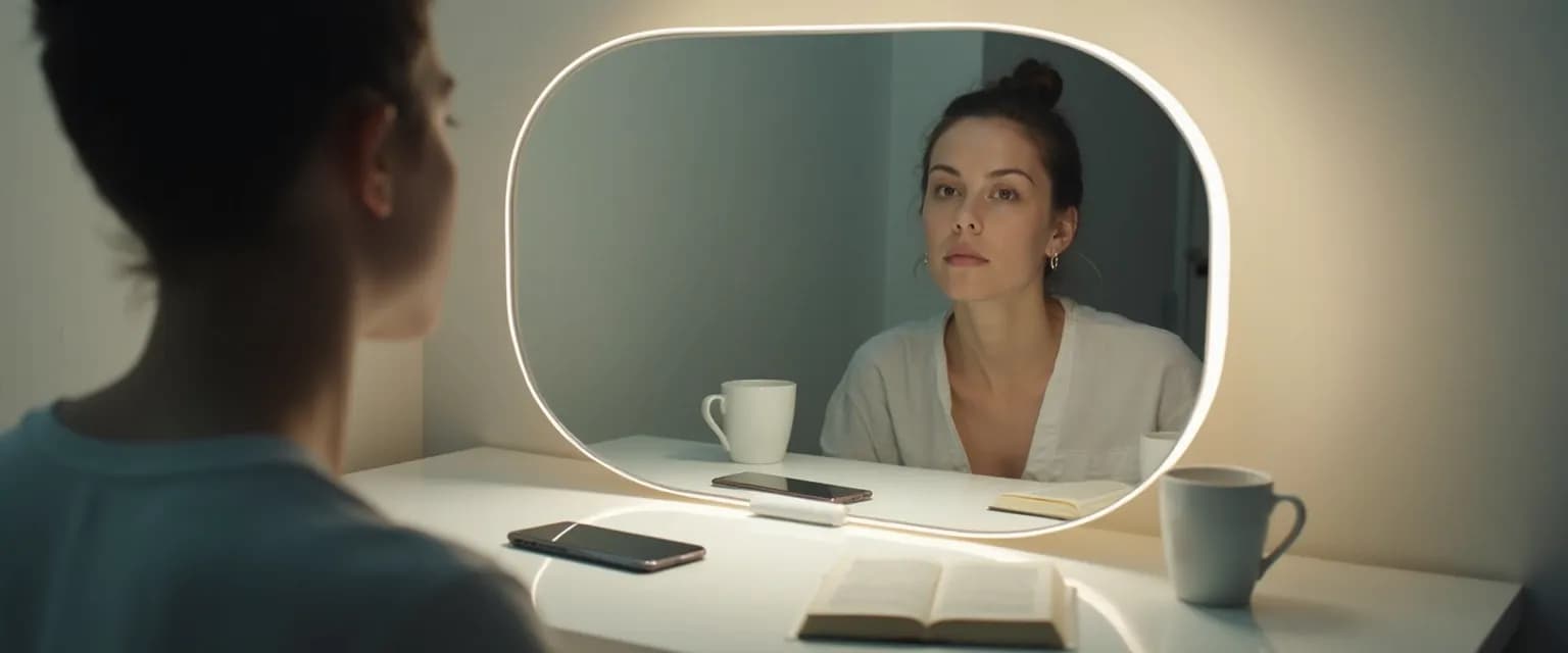 Person experiencing everyday moments for growing self-awareness