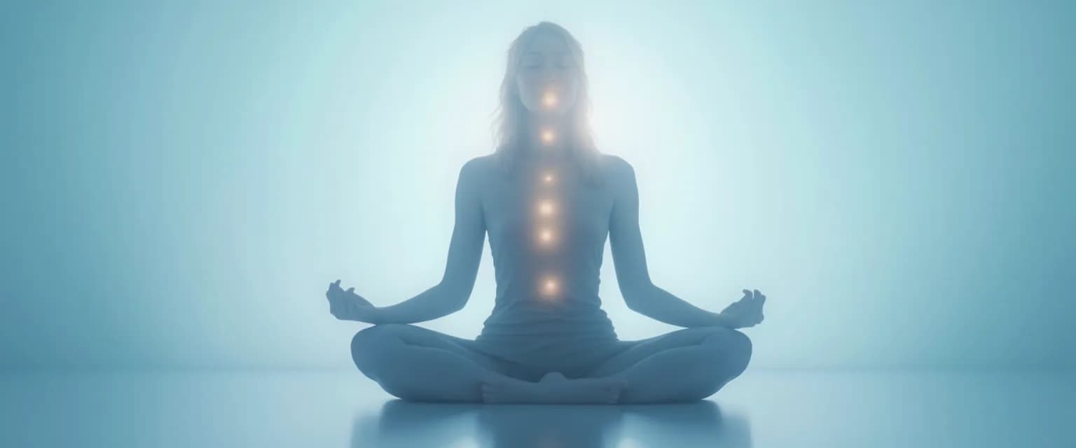 Person practicing body scanning for self-awareness insight in a peaceful setting