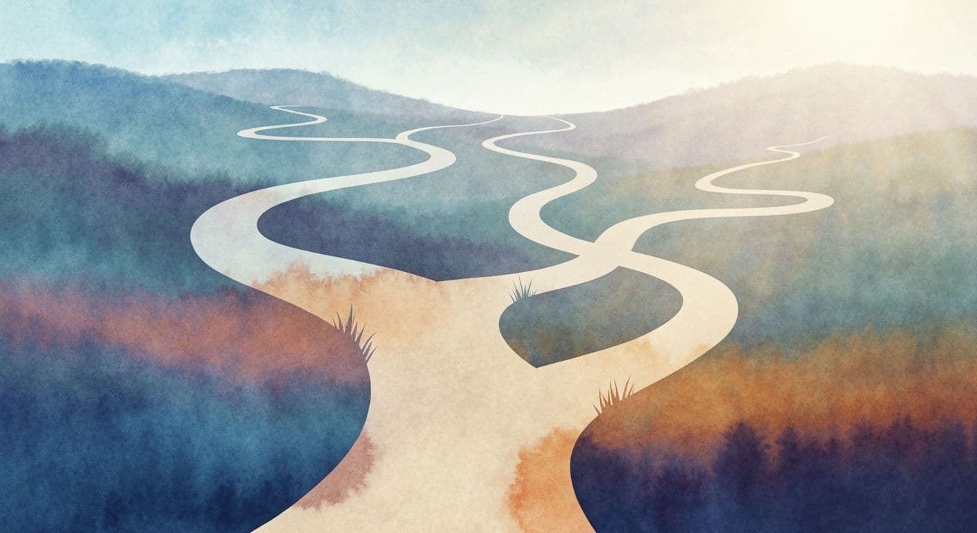 Visual representation of non-linear heartbreak stages showing wave patterns instead of straight progression