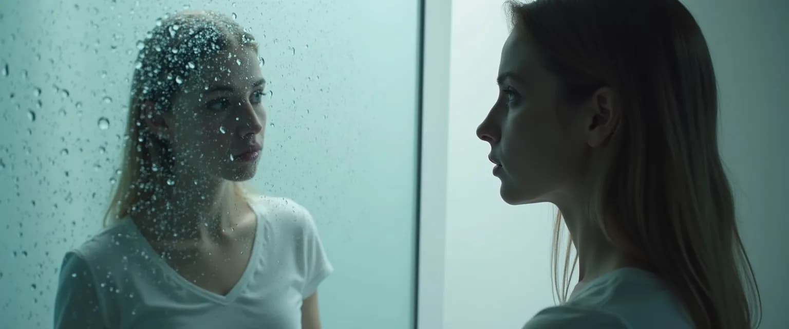 Person discovering self esteem awareness through reflection and personal growth exercises