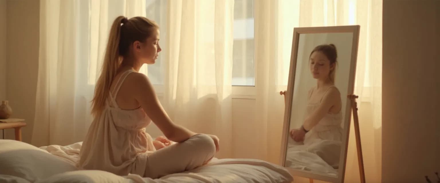 Person practicing daily reflection to improve self management and self awareness