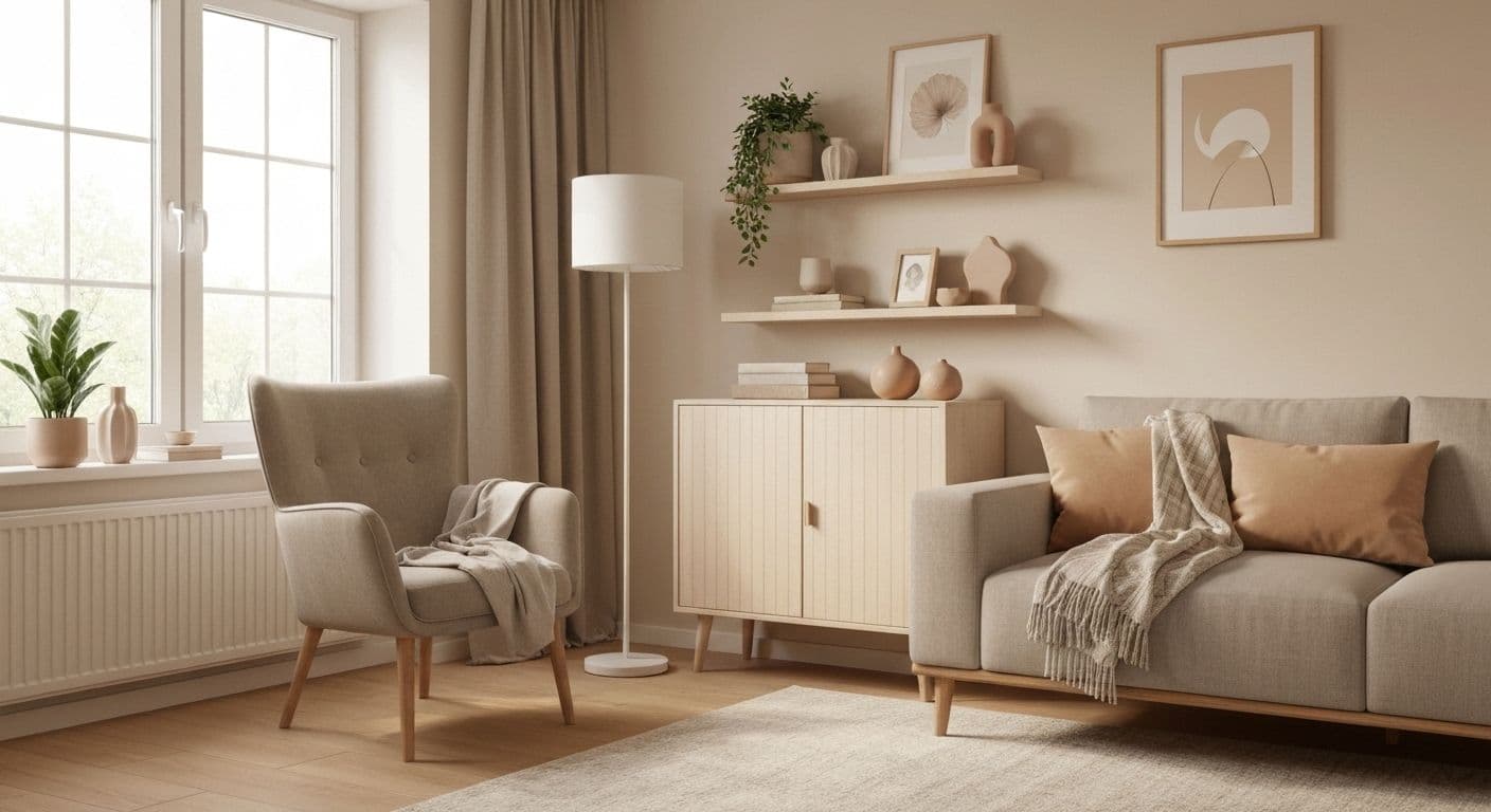 Thoughtfully redesigned living space representing life after heartbreak with personal touches and new energy