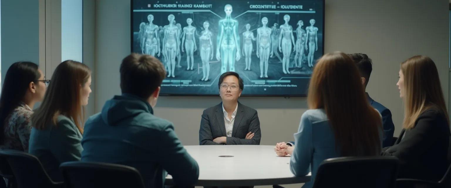 Professional using self awareness at work examples during a team meeting