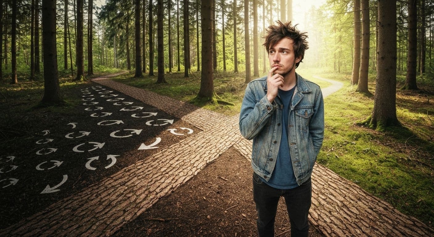 Person breaking negative cycles after breakup by practicing mindful emotional regulation techniques