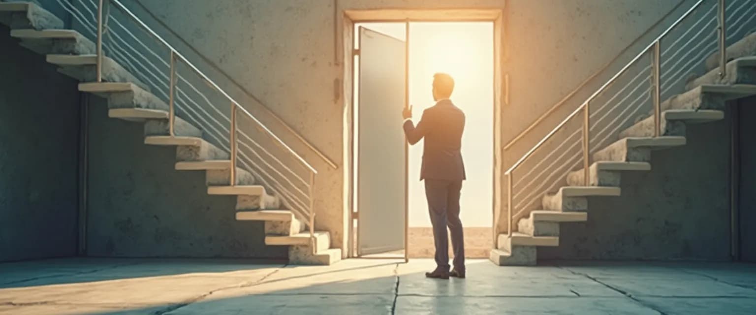 Professional using interpersonal self-awareness skills during a collaborative meeting