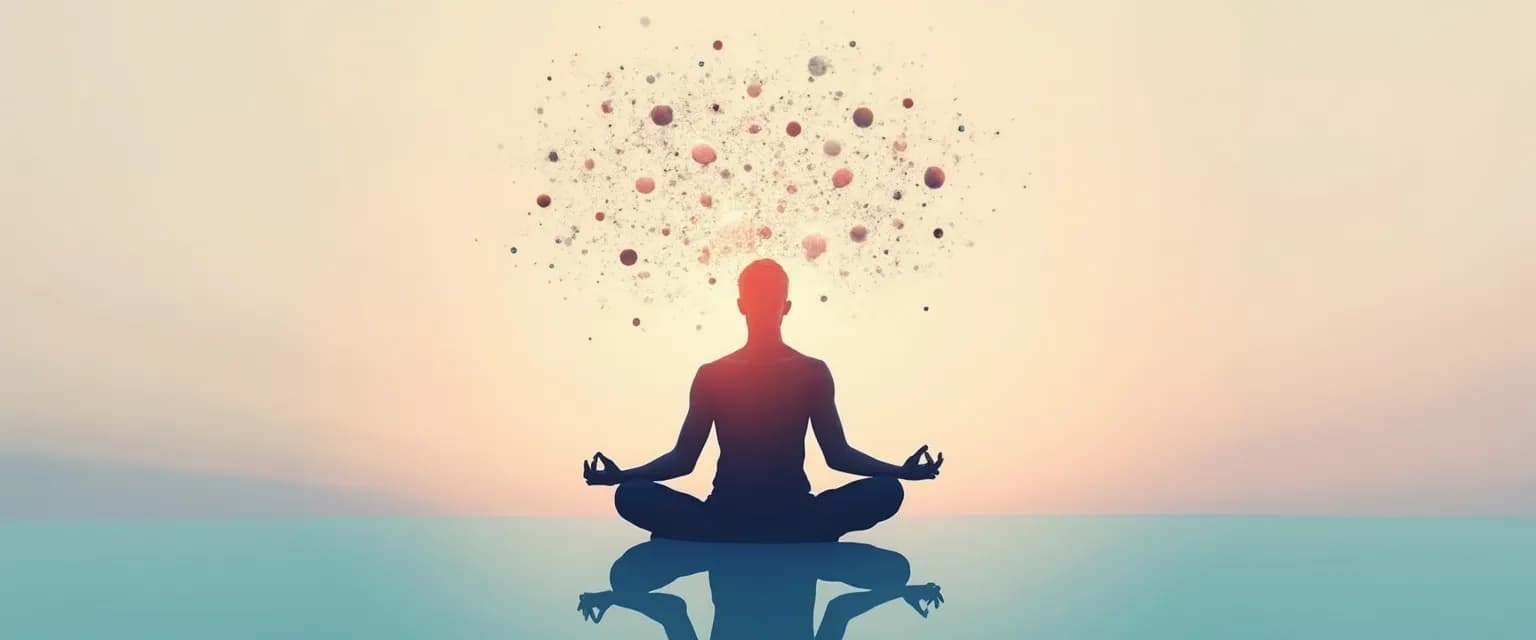 Person with calm expression experiencing mental clarity after taming their mind voice