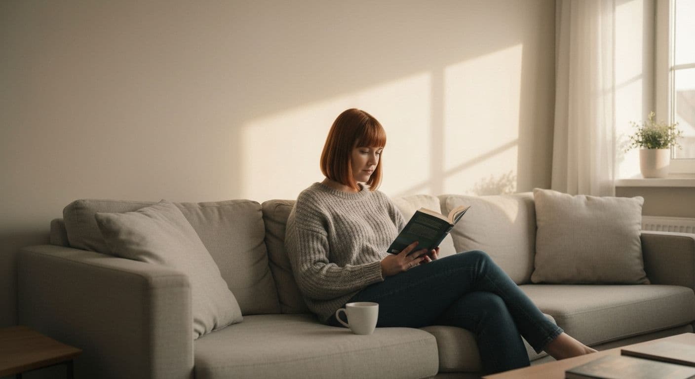 Person finding comfort using the GriefShare website for accessible grief support at home