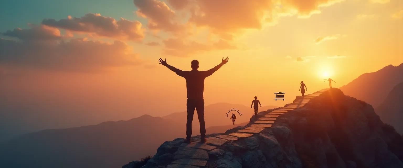 Man experiencing personal growth opportunities after a breakup