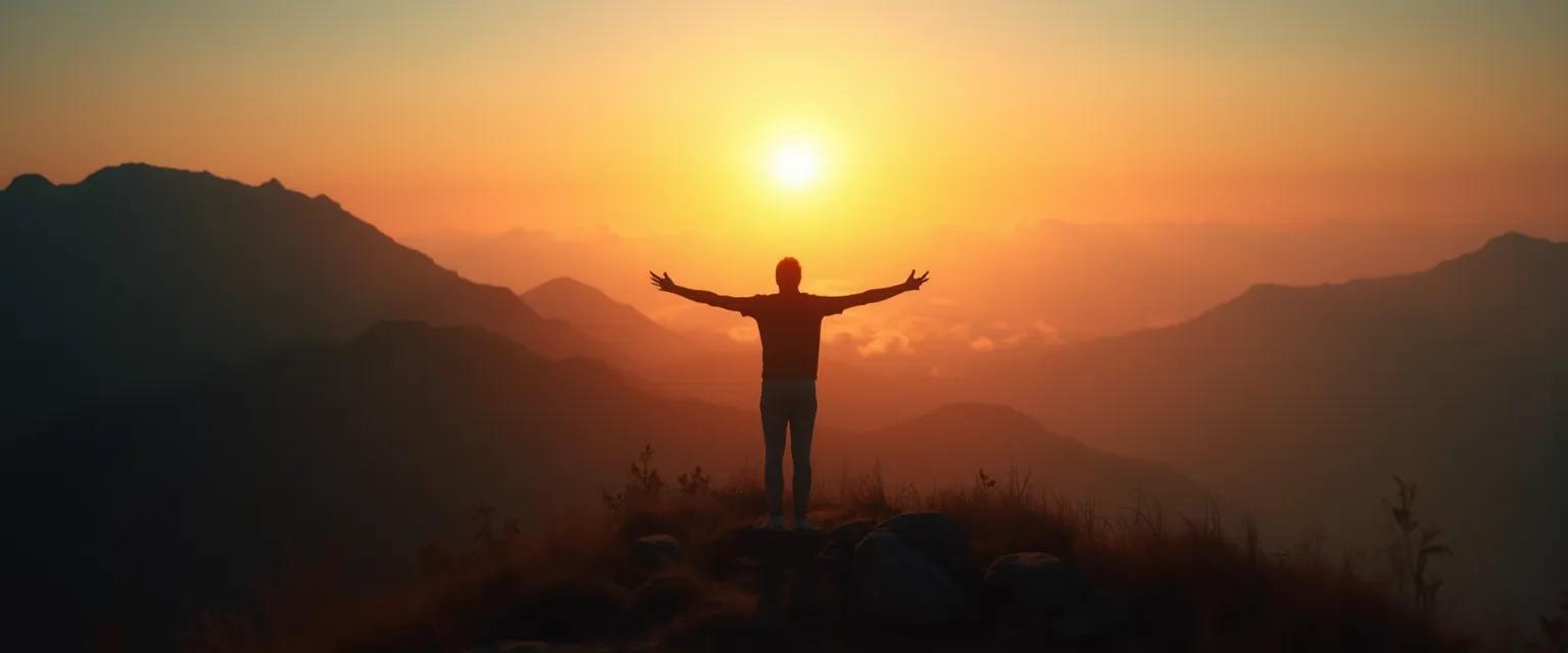 Person reflecting peacefully after realizing why they're not happy and choosing fulfillment