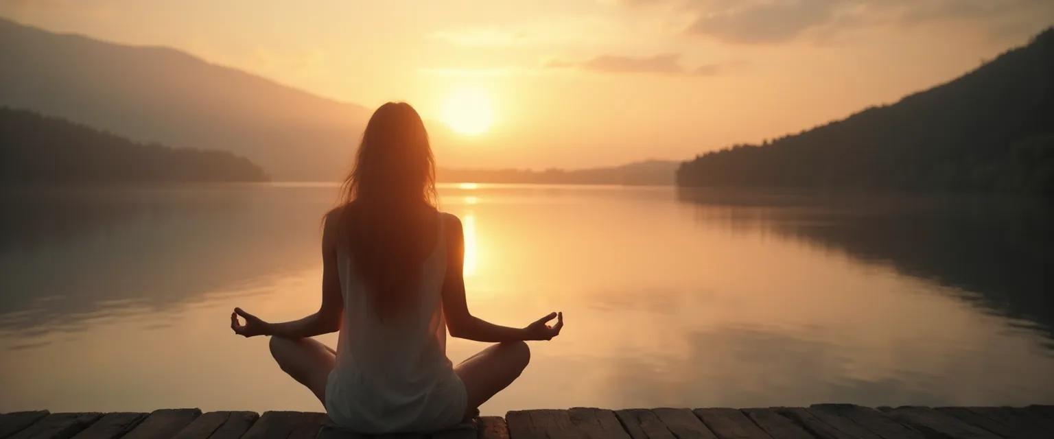 Person practicing mindful self development and self awareness techniques