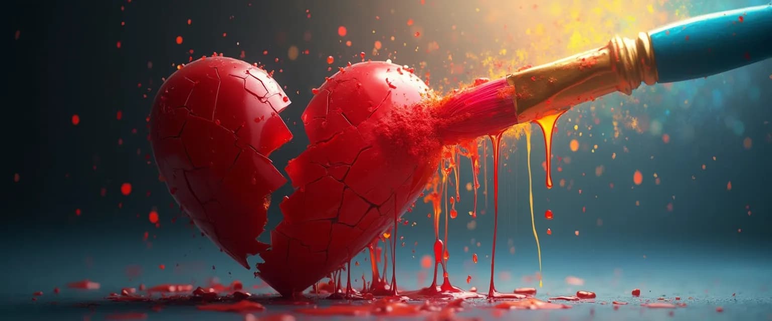 Person channeling emotional pain into creative expression during life after heartbreak