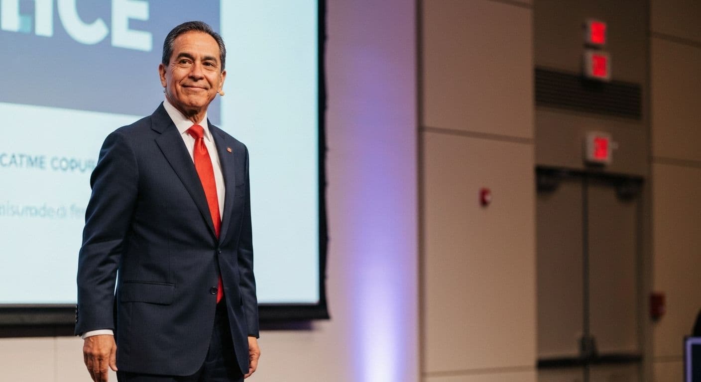 Confident speaker demonstrating TED talk self awareness while engaging authentically with audience