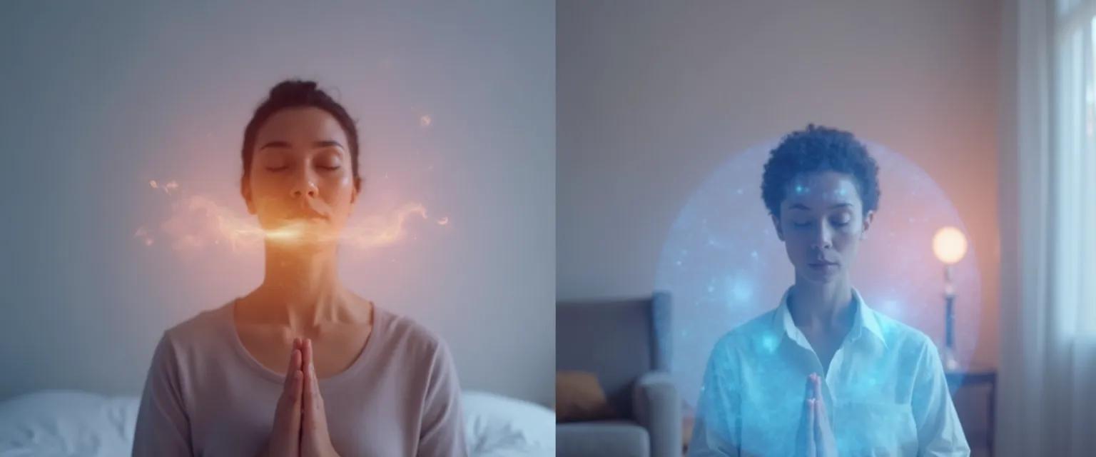 Person practicing mindfulness meditation for anxiety with breathing and body scan techniques