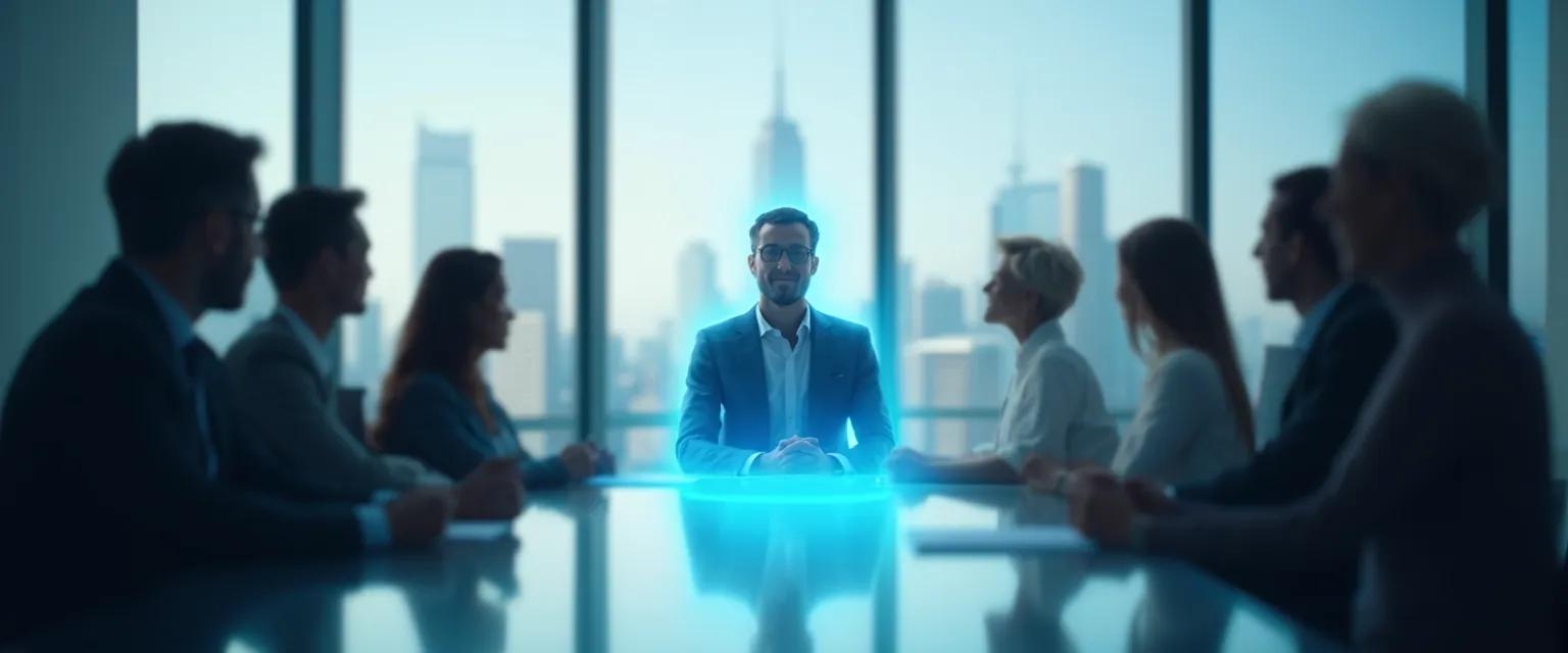 Professional using mindful speaking and listening techniques during a high-pressure meeting