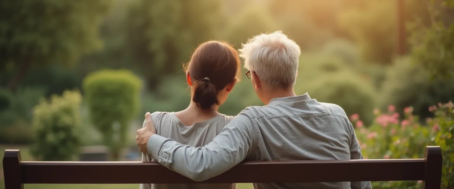 Person comforting a friend who has lost a loved one with supportive conversation