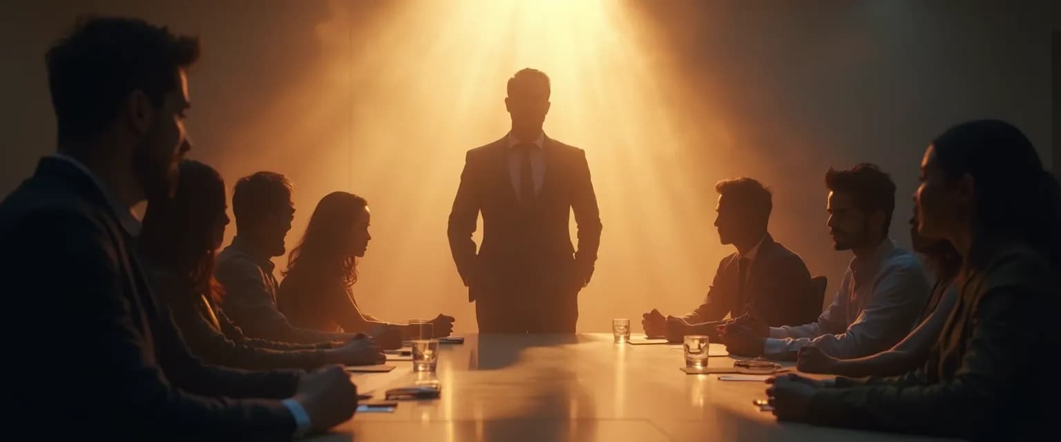 Manager demonstrating leadership EQ skills during team meeting