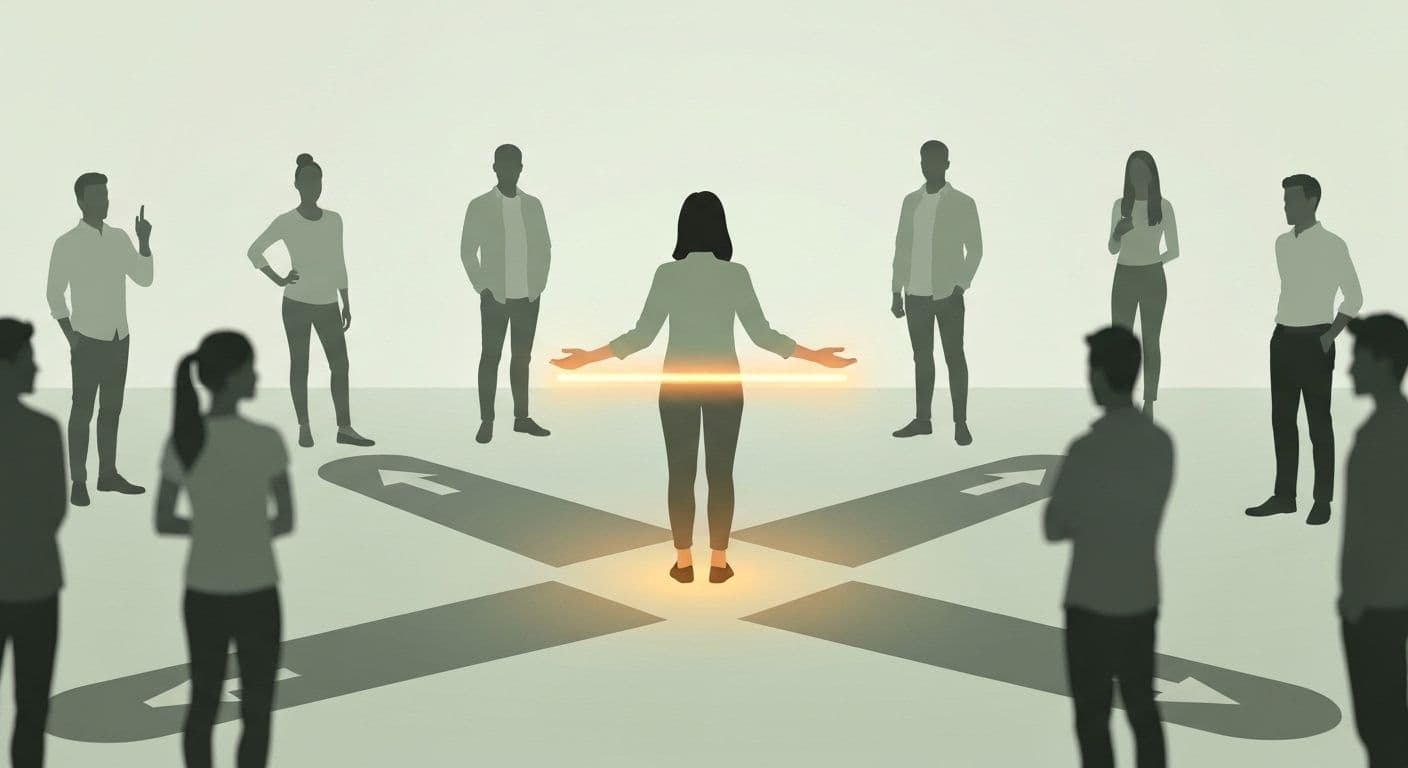 Person setting healthy boundaries with friends after covert narcissist breakup