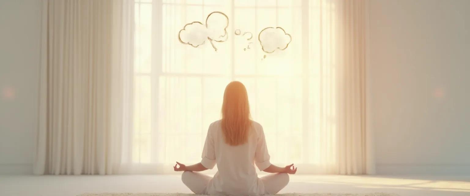 Person practicing 5-minute inner mind quieting techniques for mental clarity