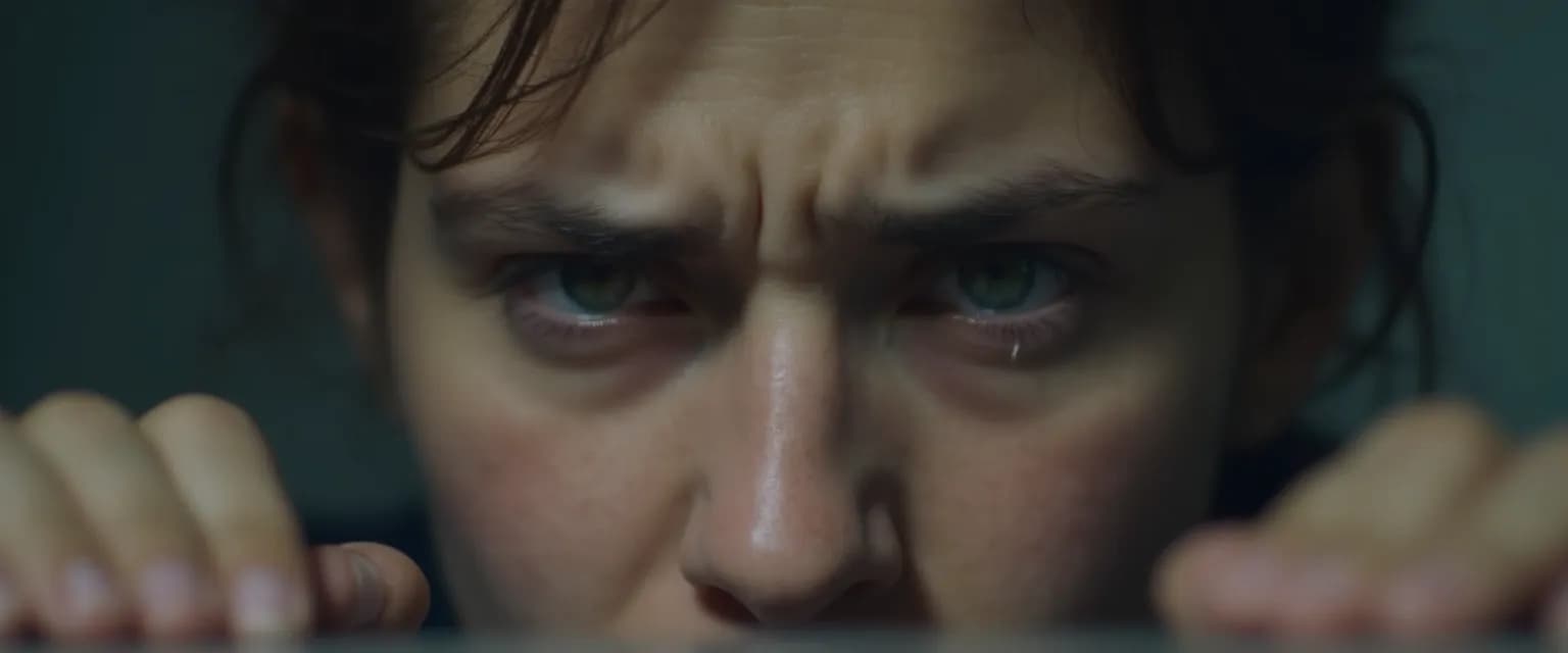 Person experiencing hidden physical social anxiety symptoms in everyday situations