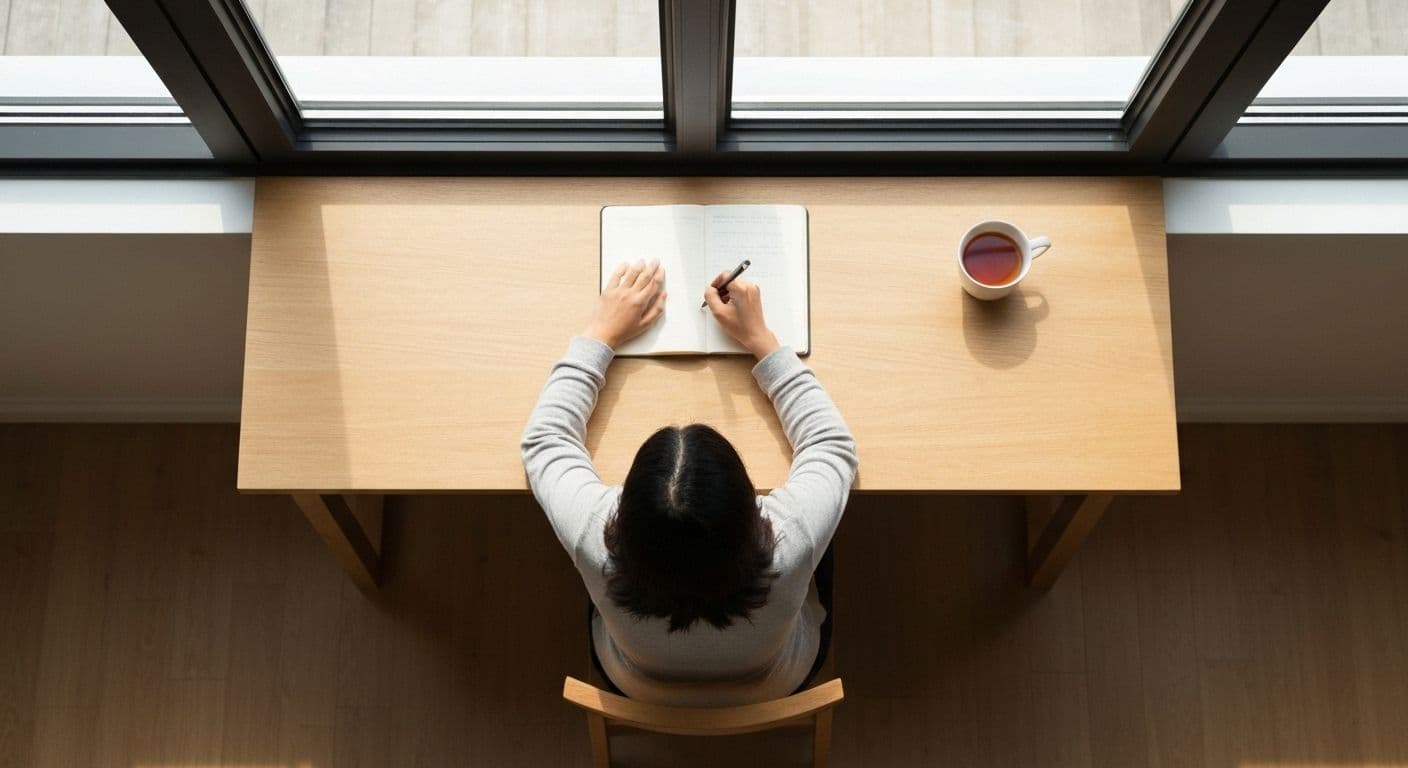 Person using structured self-reflection techniques on smartphone instead of visiting breakup therapist near me