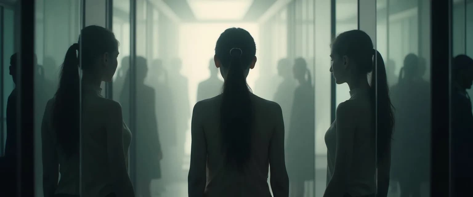 Woman noticing self awareness examples in daily life through her shopping and conversation behaviors