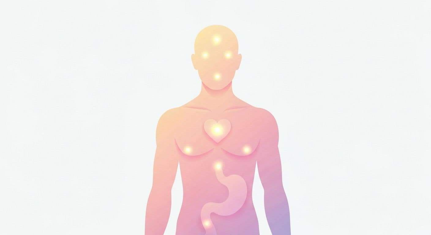 Person practicing self awareness emotions by checking body signals and physical sensations for emotional recognition