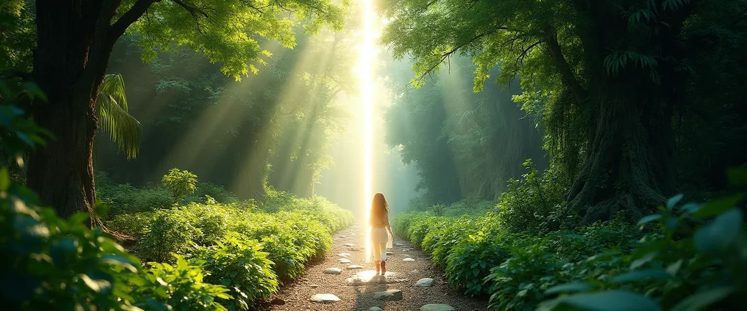 Person meditating in a garden, representing how to declutter the mind