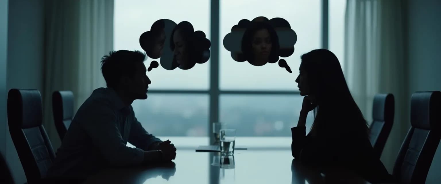 Person demonstrating self awareness and social awareness during a high-stakes conversation