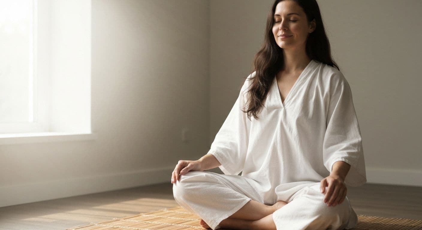 Person practicing body scan meditation to increase self awareness through physical sensation awareness