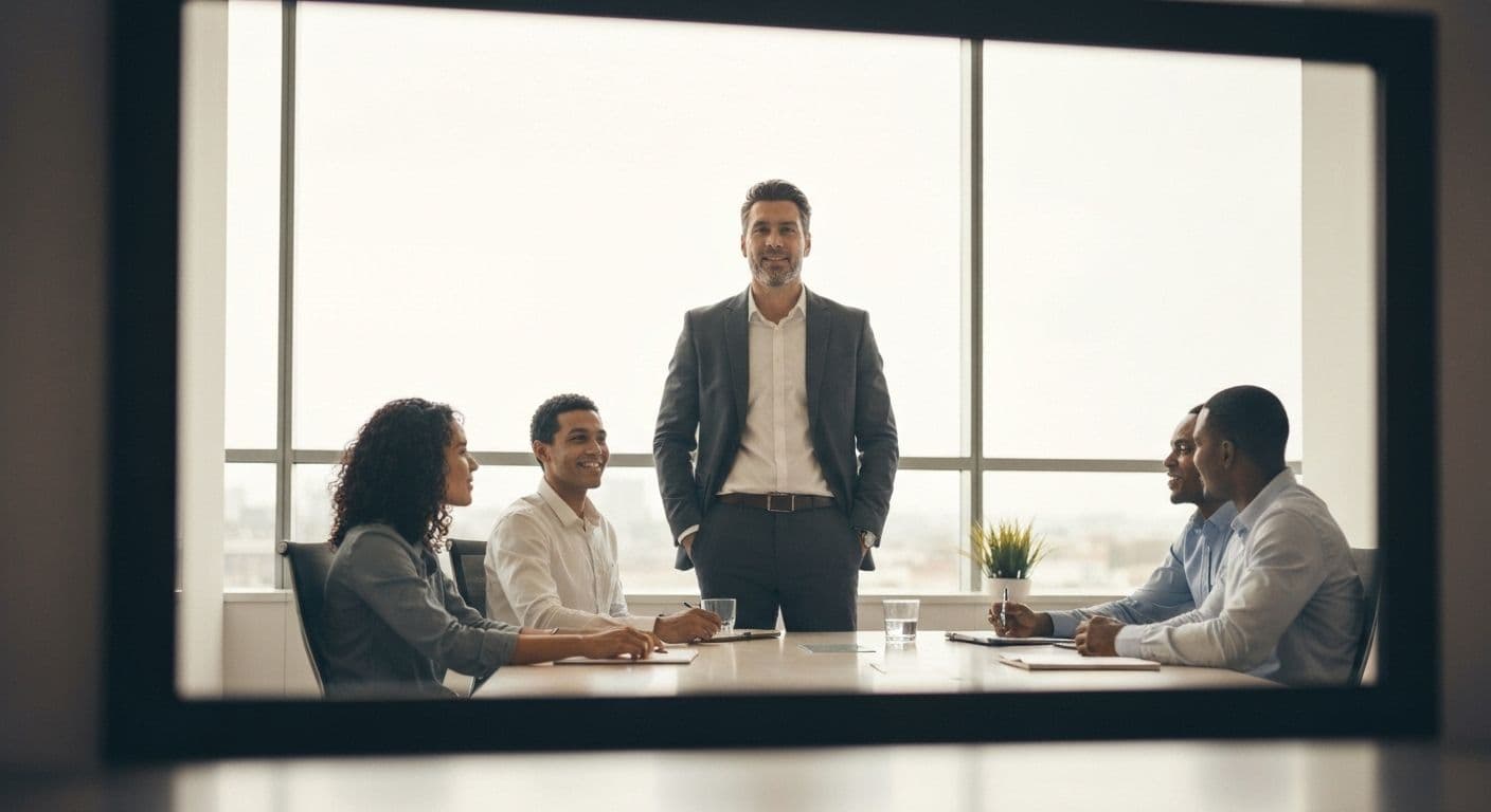 Manager practicing self awareness for managers by reflecting on leadership decisions with their team