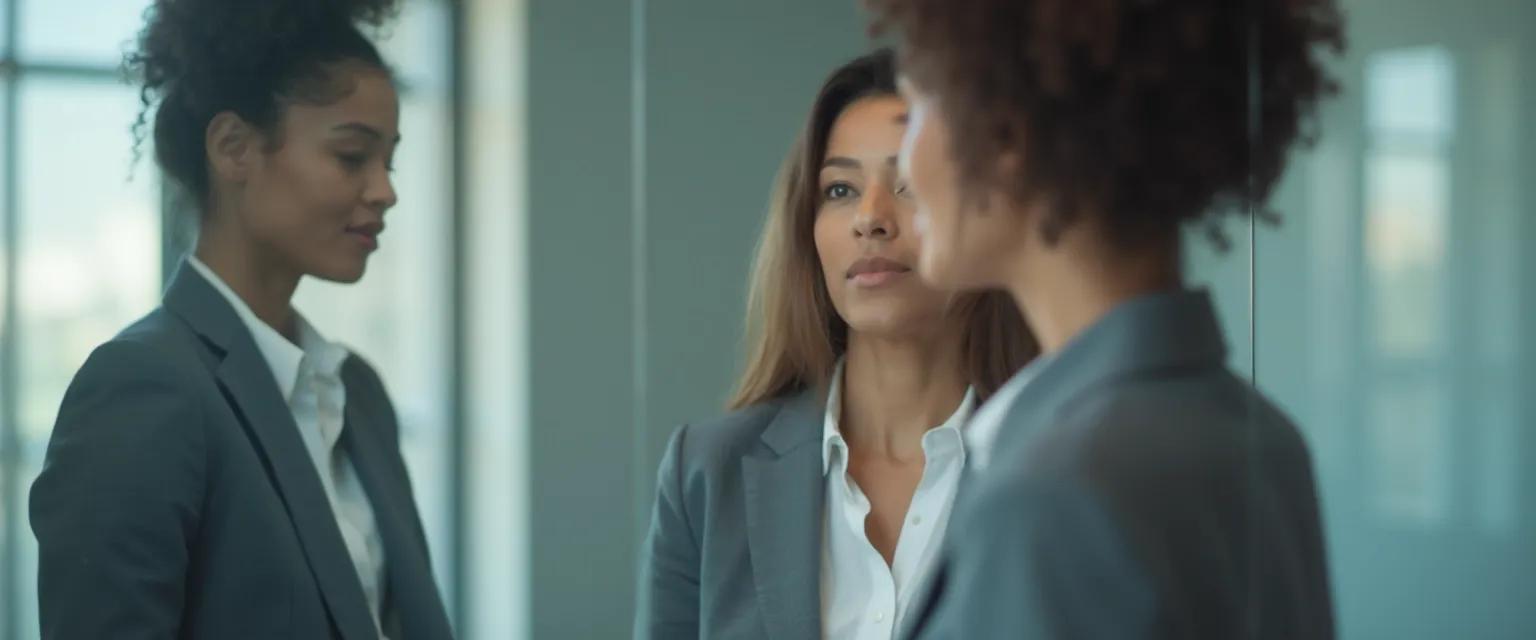 Professional creating a personalized leadership self-awareness assessment worksheet