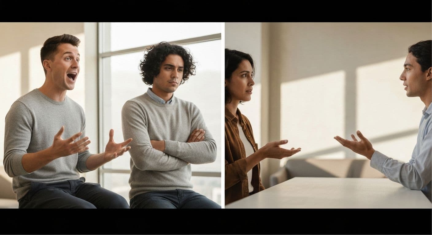Person practicing self-awareness in listening skills during a meaningful conversation