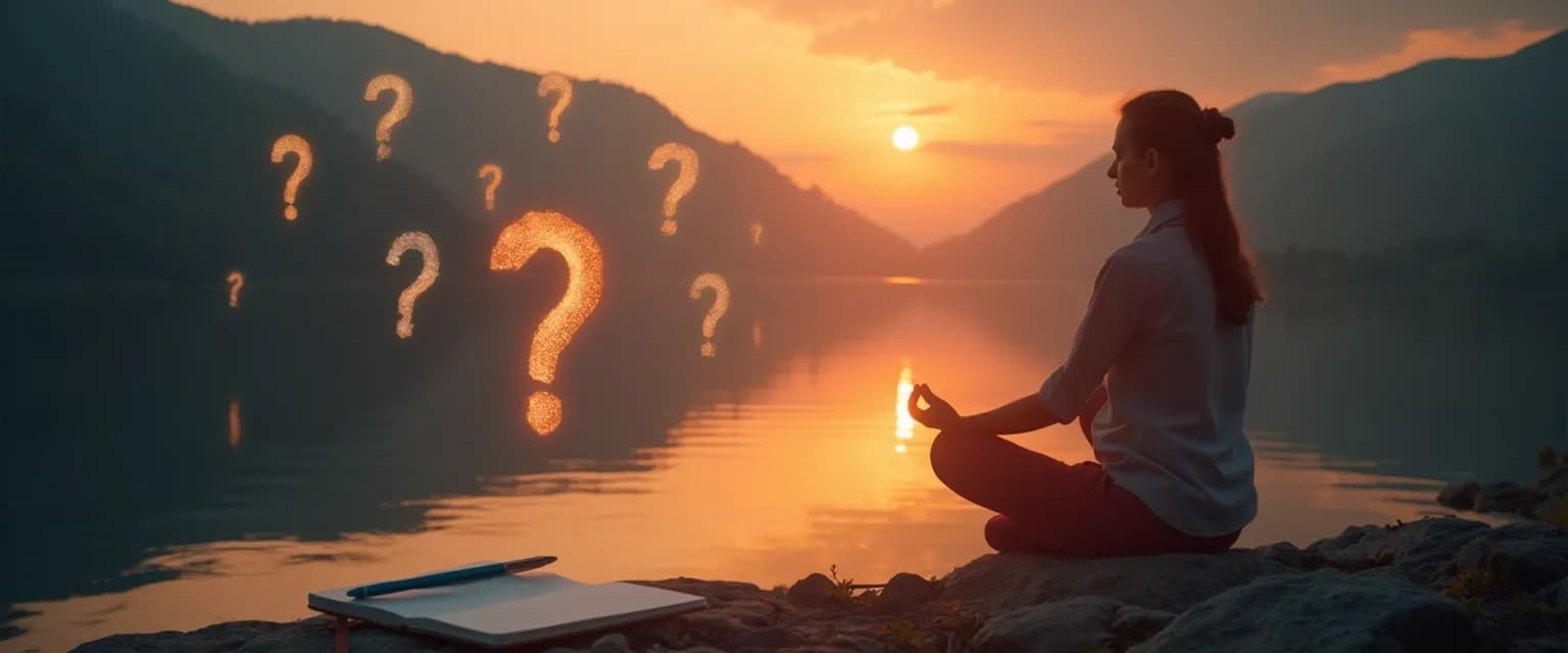 Person reflecting on daily questions because self awareness is key to living a more meaningful life