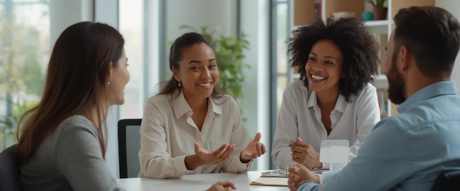 Professional using your emotional self-awareness examples during workplace meeting