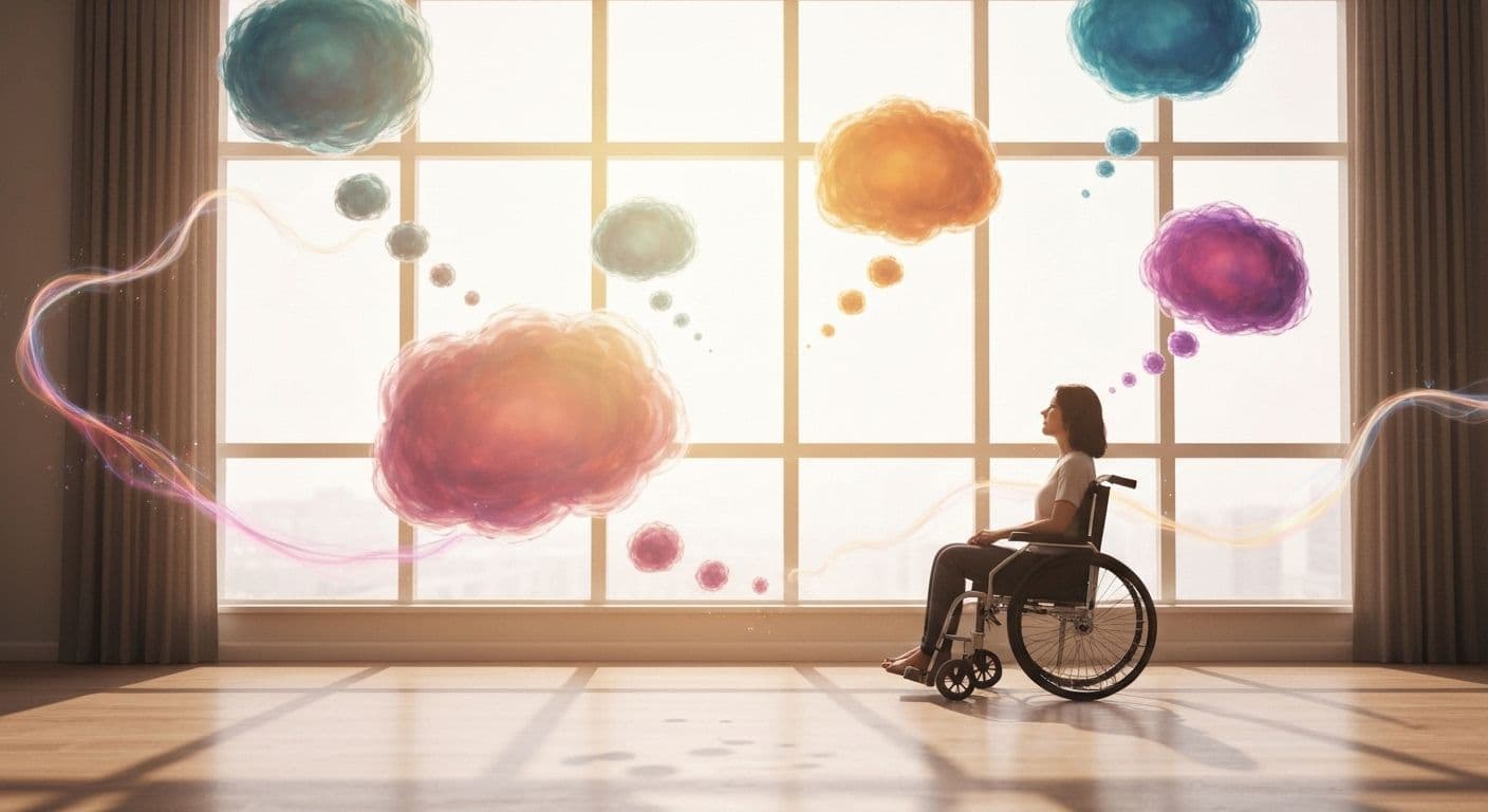 Person practicing mental techniques to move your mind during physical recovery