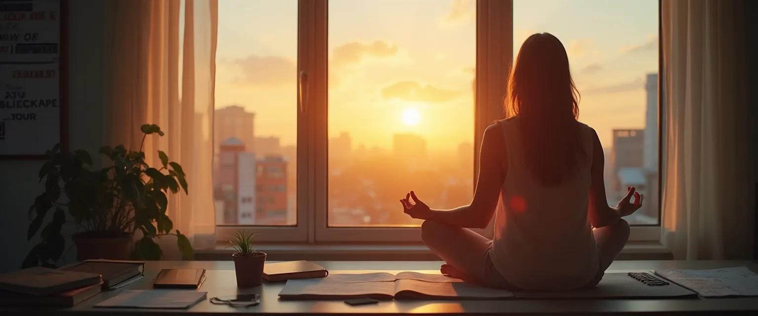 Person in their 30s practicing daily rituals to cultivate a growth mindset