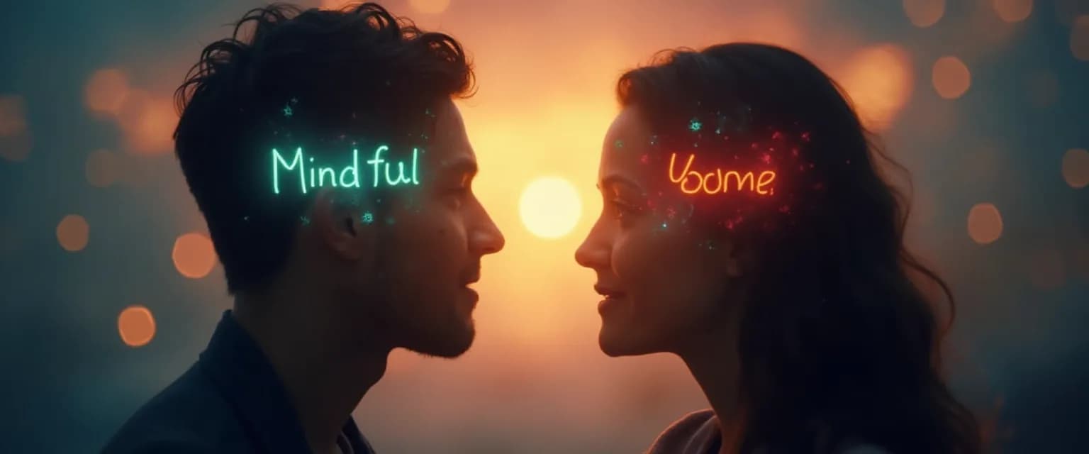 Person mindfully choosing words during conversation to improve relationship