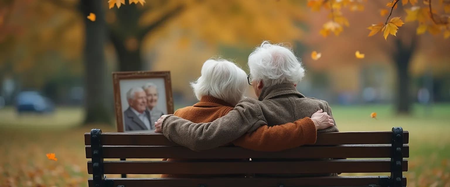 Friend comforting someone who lost a grandparent with supportive conversation