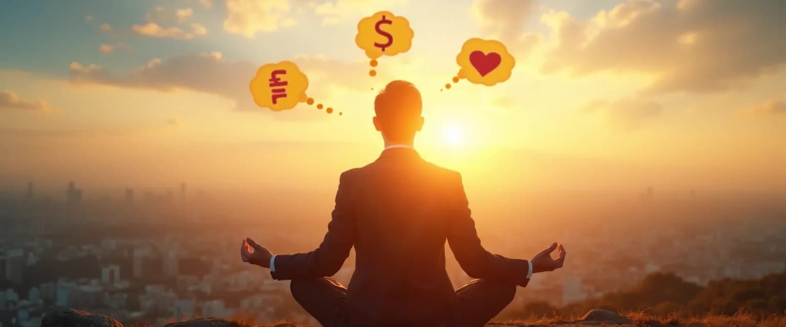 Person practicing millionaires mindset techniques for improved mental wellbeing