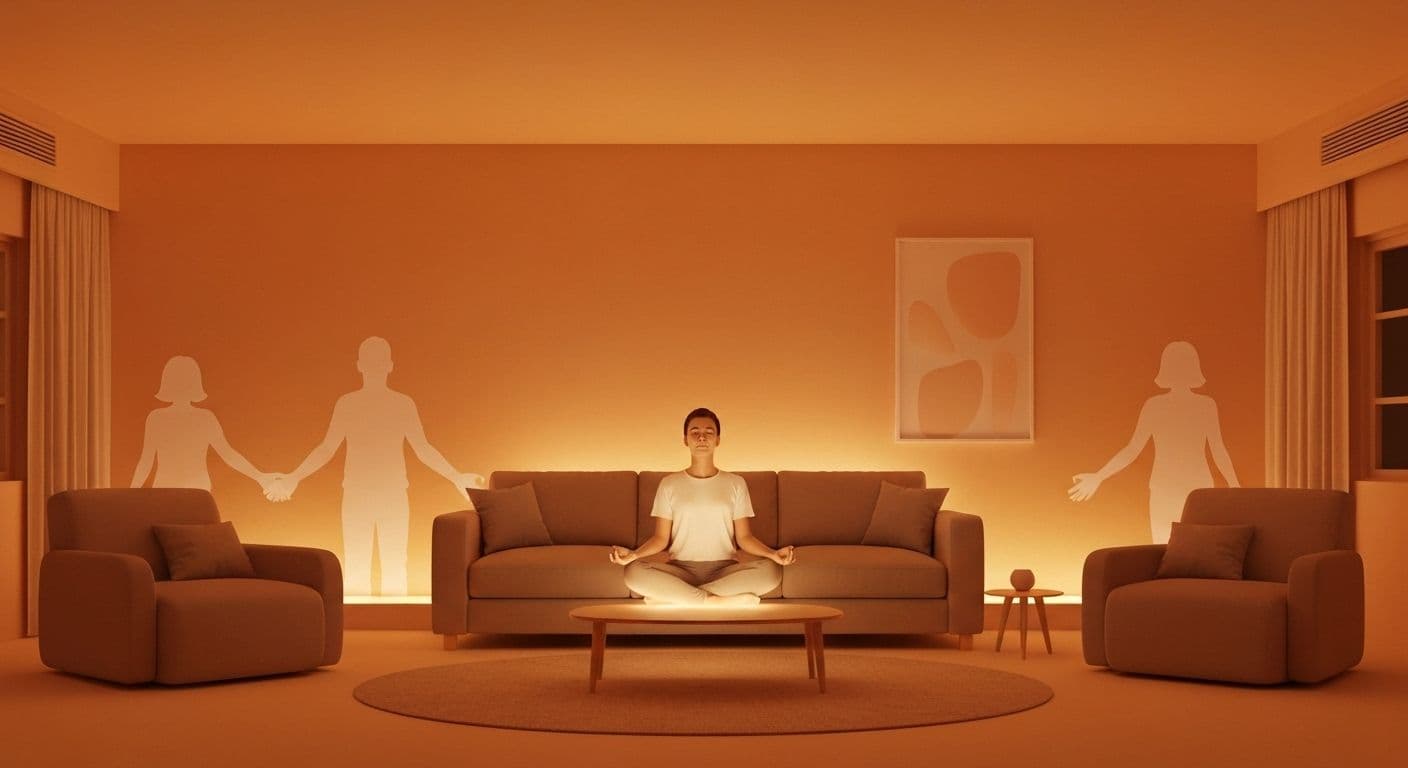 Person practicing self awareness through meditation for healthier relationships