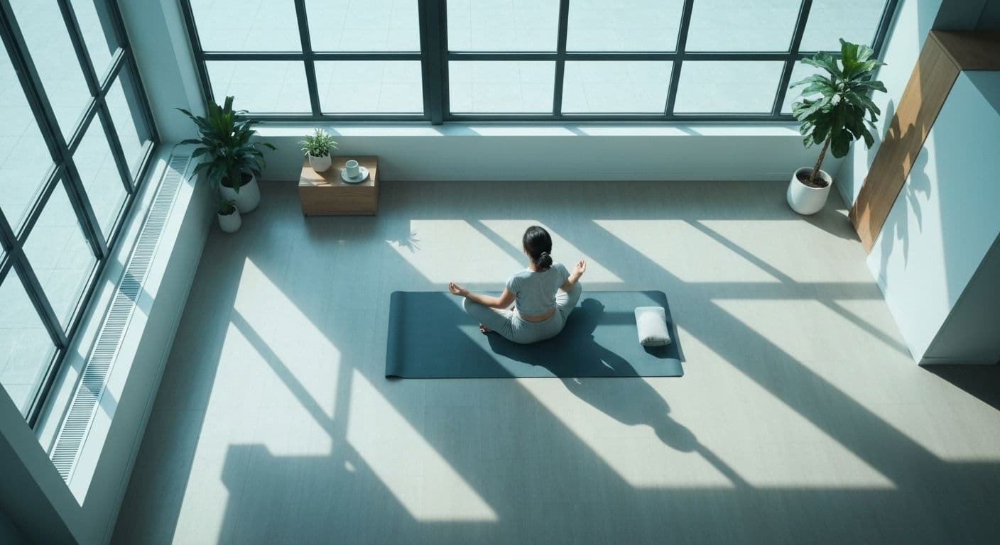 Person practicing MBSR mindfulness meditation to manage chronic stress in modern life