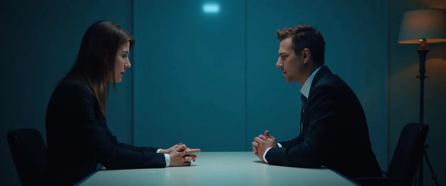 Professional using emotional intelligence strategies during a high-stakes business negotiation