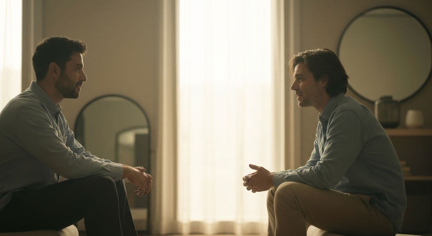 Couple demonstrating consciousness and self awareness through mindful communication and emotional connection