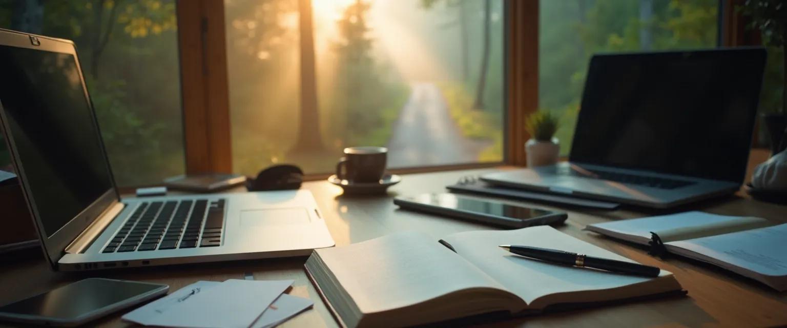 Professional working with a self-awareness coach during career transition