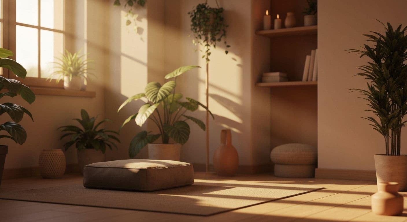 Person peacefully recording guided meditation script for anxiety and depression relief on smartphone